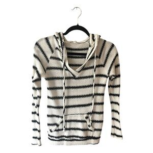 Ginger G Hooded‎ Striped Sweater Medium